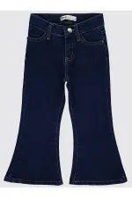 Kız Çocuk Pantolon 2-5 Yaş Koyu Mavi - Paket