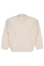 Kız Çocuk Kazak 6-9 Yaş Bej - Paket