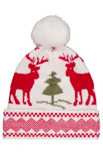 Kız Çocuk Atkı Bere Eldiven Setleri 6-9 Yaş Ekru - Paket