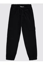 Girl's Trousers 6-9 Years Old Black - Pack