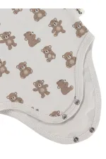 Bebek Çıtçıtlı Badi 0-24 Ay Taş Rengi - Paket