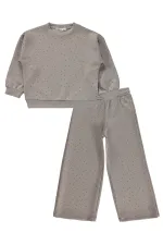 Girls' Tracksuit Set, Ages 2-5, Beige - Pack