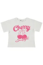 Kız Çocuk Tişört 2-5 Yaş Ekru - Paket