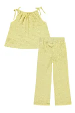 Kız Çocuk Takım 6-9 Yaş Sarı - Paket