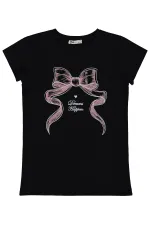 Girls' T-Shirt Km 10-13 Years Black - Package