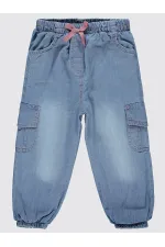 Kız Çocuk Pantolon 2-5 Yaş Açık Mavi - Paket