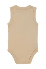 Body bébé à boutons-pression 0-24 mois, couleur café au lait - Emballage
