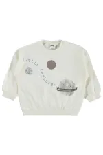 Bebek Sweatshirt 0-24 Ay Ekru - Paket