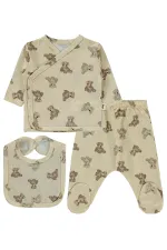 Baby Bodysuit Sets 0-24 Months Beige - Package