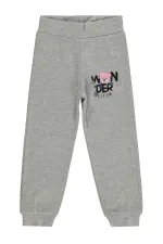 Girls' Sweatpants, 2-5 Years Old, Melange Grey - Package