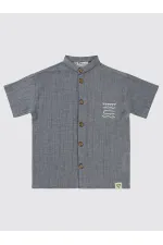 Boy Shirt 6-9 Years Indigo - Package Boy Shirt 6-9 Years Indigo - Package