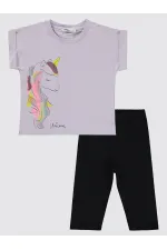 Kız Çocuk Takım 2-5 Yaş Nazik Lavanta - Paket