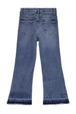 Girls' Denim Trousers, Ages 10-13, Light Blue - Pack