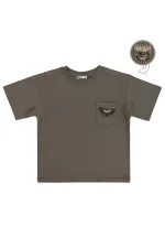 Boys' T-Shirt, Ages 6-9, Dark Brown - Pack