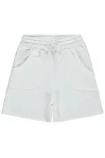 Kız Çocuk Şort 6-9 Yaş Kırık Beyaz - Paket