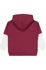 Boys Sweatshirt 6-9 Years Old Burgundy - Package