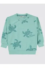 Erkek Çocuk Sweatshirt 2-5 Yaş Turkuaz - Paket