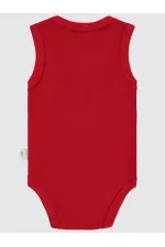 Bebek Çıtçıtlı Badi 0-24 Ay Kırmızı - Paket