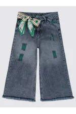 Kız Çocuk Pantolon 10-13 Yaş Buz Mavi - Paket