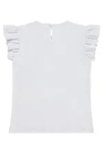 T-shirt fille, 10-13 ans, blanc cassé - Emballage