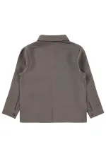 T-shirt garçon, 10-13 ans, marron foncé - Lot