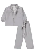 Erkek Çocuk Takım 2-5 Yaş Gri - Paket