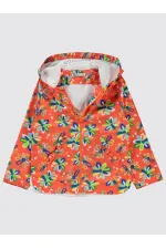 Kız Çocuk Yağmurluk 6-9 Yaş Oranj - Paket