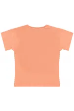 T-shirt fille, 6-9 ans, saumon - Lot