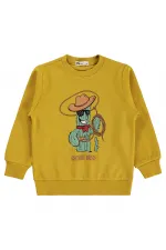 Erkek Çocuk Sweatshirt Km 2-5 Yaş Hardal - Paket