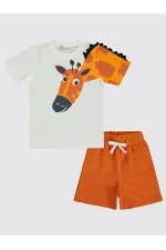 Erkek Çocuk Takım 2-5 Yaş Ekru - Paket