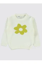 Girl's Sweater 2-5 Years Old Ecru-Green - Package