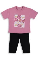 Kız Çocuk Takım 6-9 Yaş Soft Pembe-Siyah - Paket