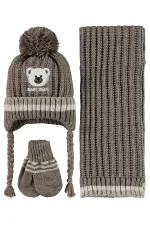 Ensemble écharpe, bonnet et gants bébé en vison 0-24 mois - Emballage