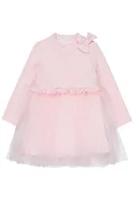 Kız Çocuk Jile ve Elbise 6-9 Yaş Pudra - Paket