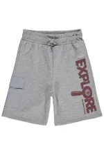 Boys' Capri Pants, Ages 10-13, Grey Melange - Pack