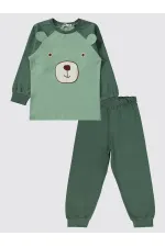 Boys Pajama Set 2-5 Years Old Dark Khaki - Package