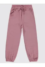 Kız Çocuk Pantolon 6-9 Yaş Gül Kurusu - Paket