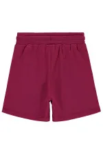 Shorty garçon prune 6-9 ans - Paquet