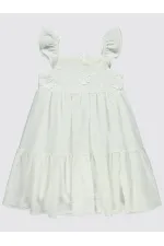 Ensemble gilet et robe pour fille de 6 à 9 ans, couleur écru - Pack