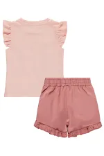 Kız Çocuk Takım 2-5 Yaş Somon-Açık Kiremit - Paket