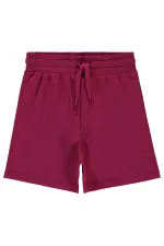 Shorty garçon prune 6-9 ans - Paquet