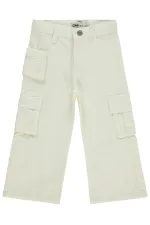 Kız Çocuk Pantolon 2-5 Yaş Kırık Beyaz - Paket