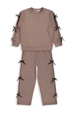 Girls' Tracksuit Set, Ages 6-9, Mink - Pack