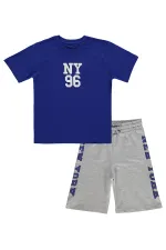 Ensemble d'équipe pour garçons de 6 à 9 ans - Bleu marine et gris chiné - Emballage Ensemble d'équipe pour garçons de 6 à 9 ans - Bleu marine et gris chiné - Emballage