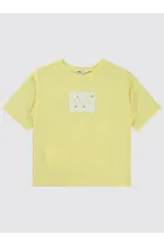 Girls' T-Shirt 10-13 Years Old Light Yellow - Package