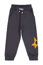 Boys Tracksuit Bottoms 6-9 Years Old Anthracite - Pack
