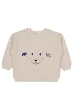 Erkek Çocuk Sweatshirt 2-5 Yaş Taş Rengi - Paket