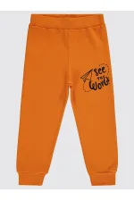 Boys Tracksuit Bottoms 2-5 Years Old Dark Orange - Pack