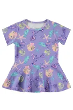 Ensemble maillot de bain fille lilas 6-13 ans - Emballage