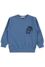 Erkek Çocuk Sweatshirt Km 2-5 Yaş İndigo - Paket